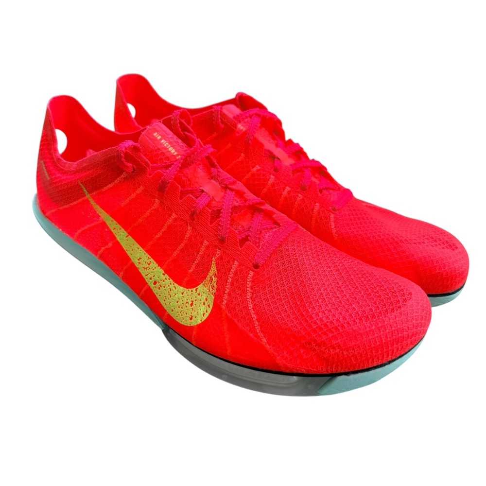NEW Nike Air Victory 2 Track & Field Spikes 10 Men's Bright Crimson/Lime Blast